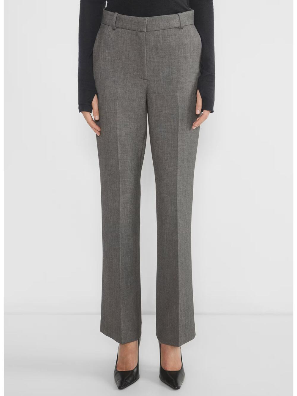 NWOT Aritzia Babaton Program Pant Gray High Rise Flare Trouser Size 6